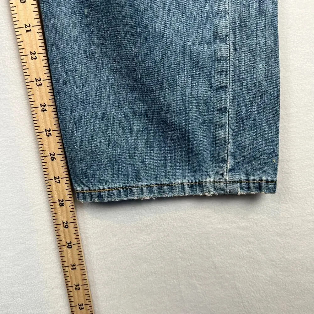 Levis 505 Jeans Mens 36x30 Blue Regular Straight Mid Rise‎ Medium Wash Denim Y2K